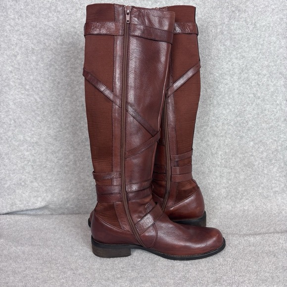 Miz Mooz Kira Brown Riding Boots ASO Elena Gilbert Vampire Diaries Size 7.5 - Picture 4 of 12